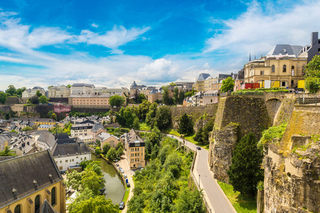 卢森堡的全景鸟瞰图