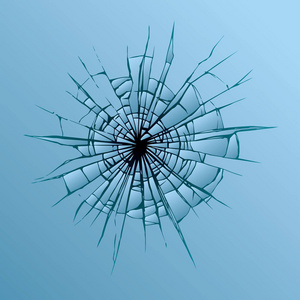 破碎的玻璃.矢量绘图照片