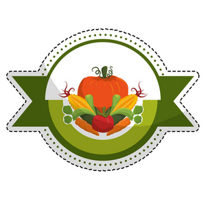 有机蔬菜会徽图标图像