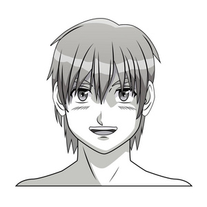 脸的男孩动漫漫画书微笑年轻照片