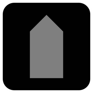 方向向上平平方矢量图标照片