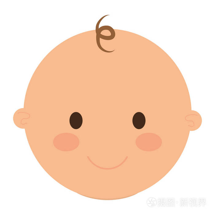 可爱的小宝宝的脸图标