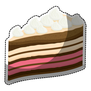装饰的蛋糕糕点图标图像