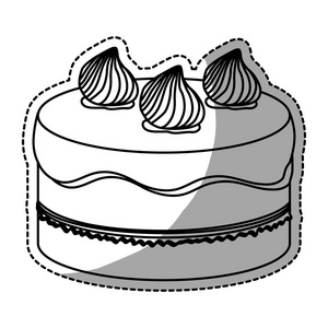 装饰的蛋糕糕点图标图像