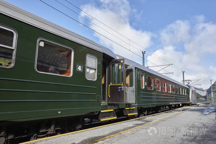 在挪威的火焰火车车皮挪威旅游亮点铁路