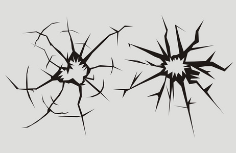 个 破碎的玻璃.被打碎的窗户.矢量 相似素材图片