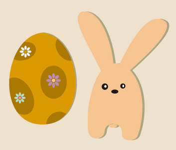 复活节的兔子和彩蛋