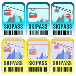 矢量 skipass 模板设计一套