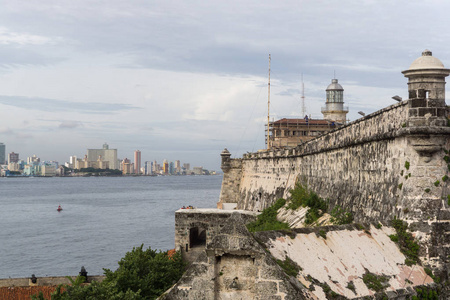 哈瓦那，古巴美丽的海景，全景