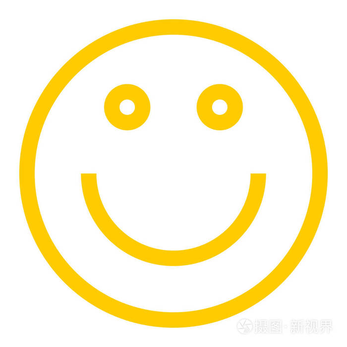 快乐的笑脸,微笑的脸平面样式