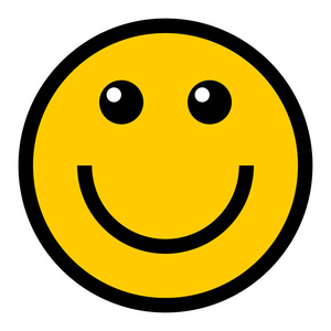 快乐的笑脸,微笑的脸平面样式咧嘴表情符号的霓虹灯插图.