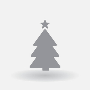 简单的矢量圣诞树。原来张新年贺卡