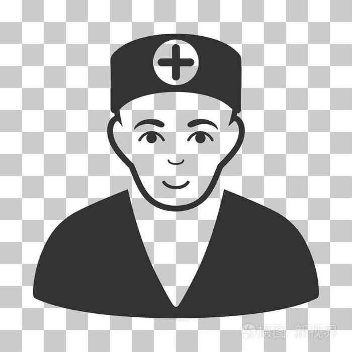 军医矢量图标