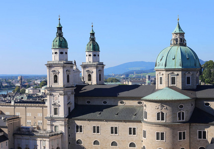 萨尔茨堡奥地利欧洲巴洛克风格的大教堂