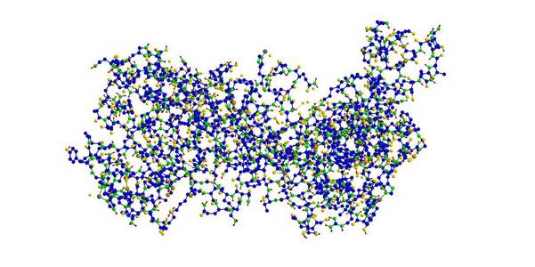 纤维连接蛋白的分子结构 3d 渲染