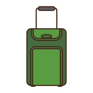 卡通绿色手提箱旅行设备图片