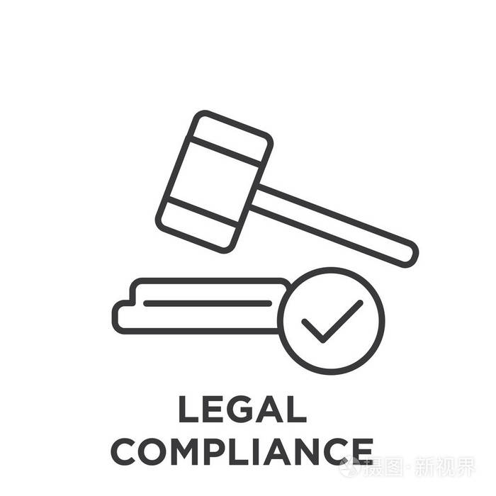 遵守法律图形与法官的木槌插画-正版商用图片0wjlow-摄图新视界