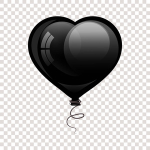 有光泽的黑色飞行气球