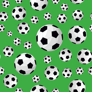 足球球无缝足球背景图案。矢量