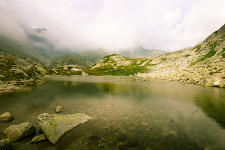 美丽的山湖景观塔特拉斯洛伐克