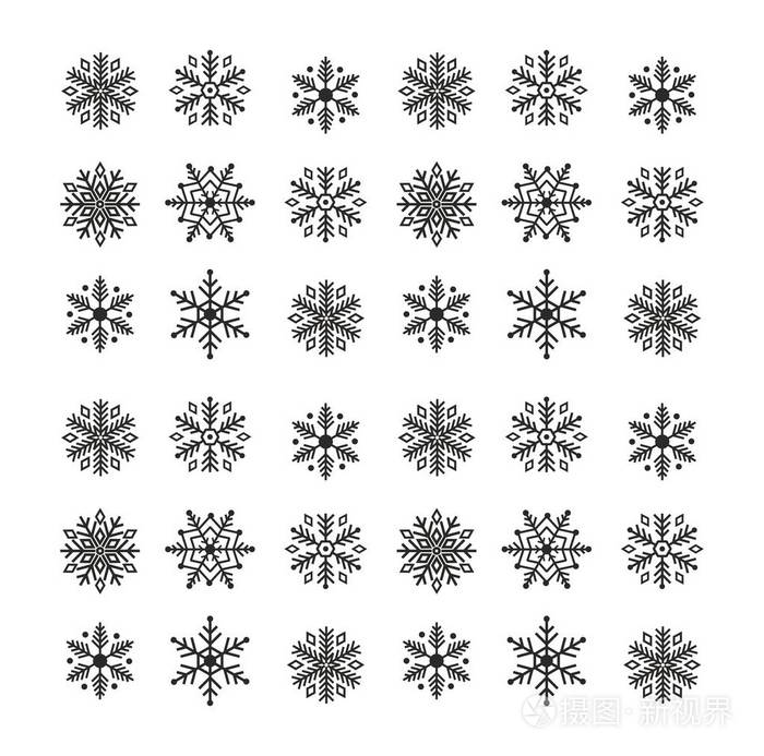 雪花雪冬季符号箭头