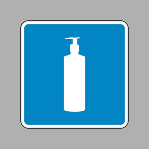 凝胶 泡沫或液体肥皂。饮水机泵塑料瓶 silhouet