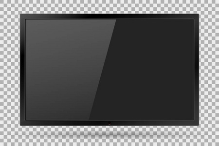 电视,现代空白屏幕液晶,带领,在分离的背景下,时尚矢量图 eps10照片