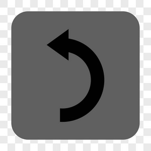 向左旋转圆角的方形按钮图片