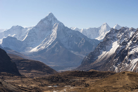 美丽的风景，Ama 达布山峰 珠穆朗玛峰地区