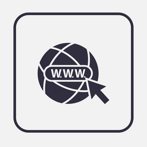 Www 标志图标。万维网全球符号
