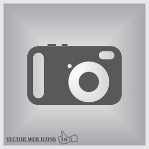 平面图标照片相机为 Web 移动和业务