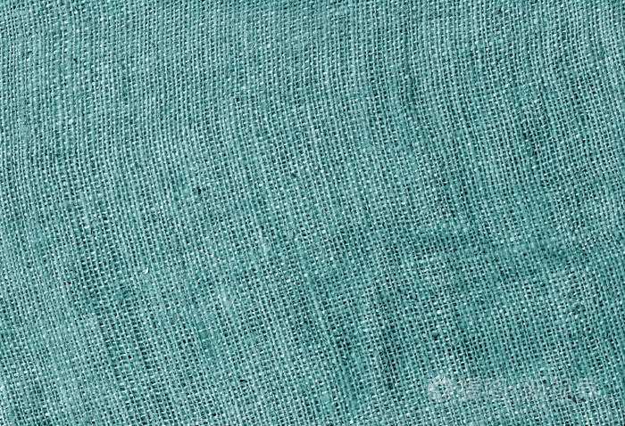 青色的颜色粗麻布袋布纹理