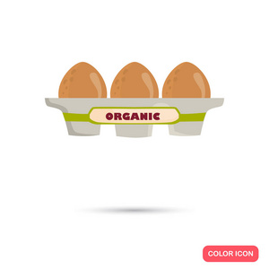 鸡蛋托盘颜色平面图标 web 和移动设计