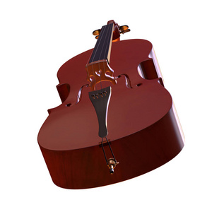 大提琴的乐器 3d 图