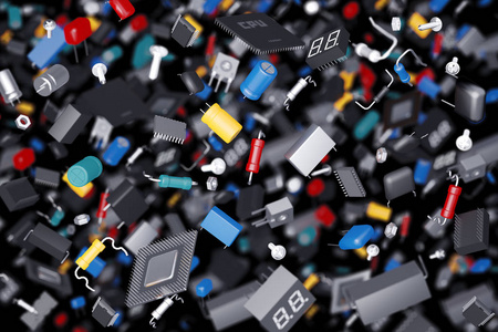 很多电子元器件照片