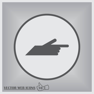 Web 图标手用拇指