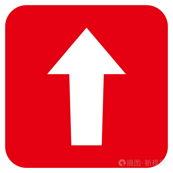 平面向上箭头平方矢量图标