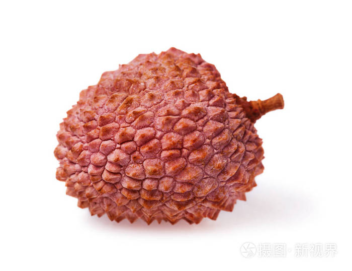 荔枝孤立在白色的背景下一个水果特写