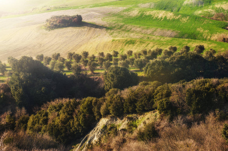 美丽的田野，意大利的托斯卡纳山
