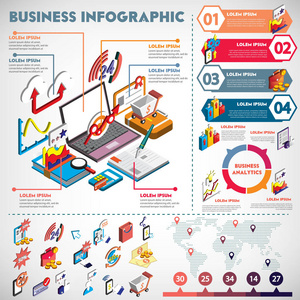 信息图形业务概念的插图