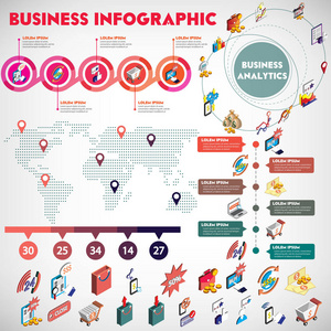 信息图形业务概念的插图