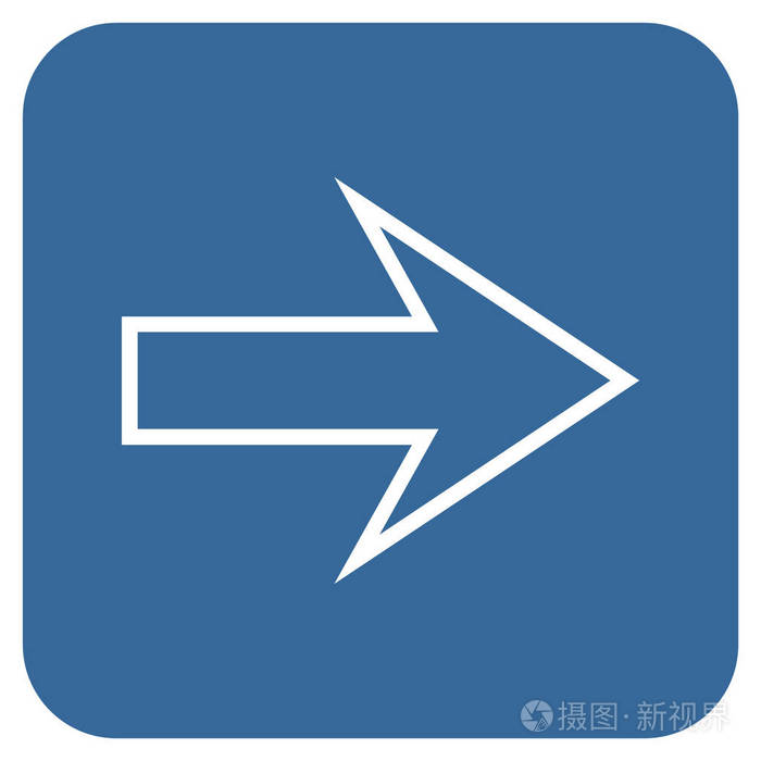 右箭头平平方矢量图标