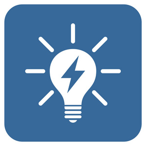 电光源灯泡平平方的矢量图标照片