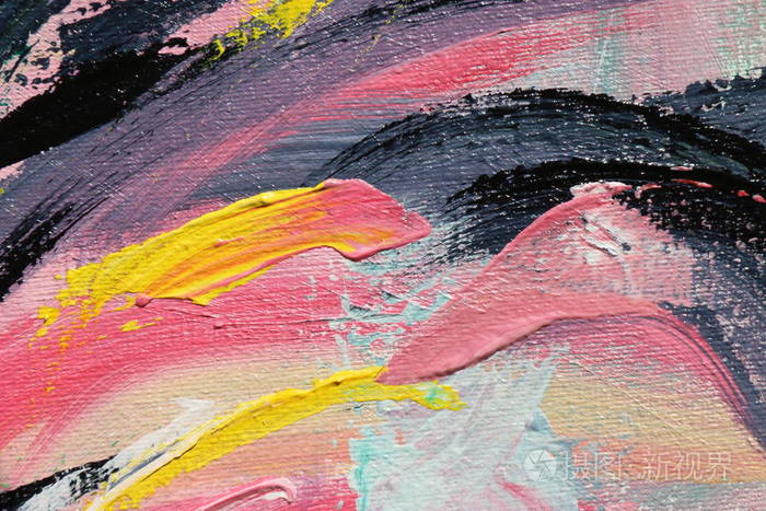 多彩多姿的纹理绘画.抽象艺术背景.布面丙烯.油漆的粗笔触