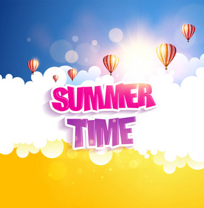 夏季时间字体设计