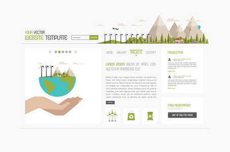 生态商务网页网站模板