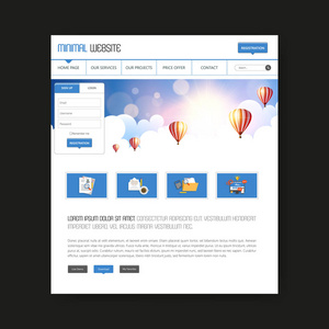 网站的设计与热气球