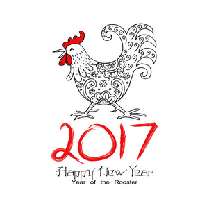 中国新年的公鸡 2017