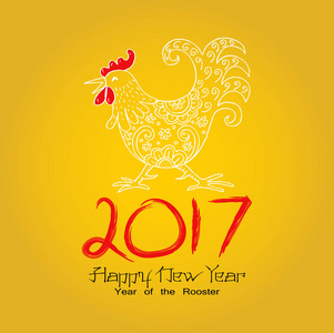 中国新年的公鸡 2017