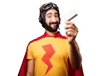 疯狂的超级英雄，用信用卡